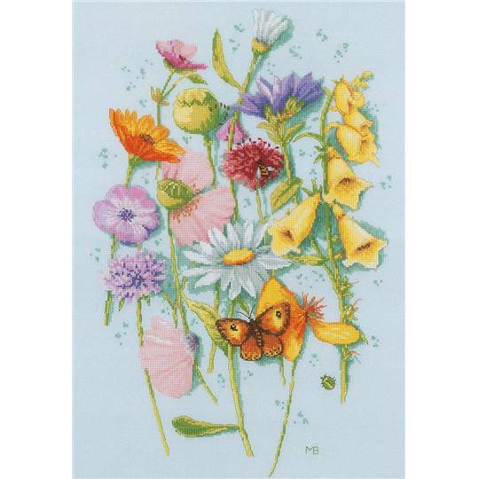 Fleurs de Printemps - Kit point de croix - Lanarte