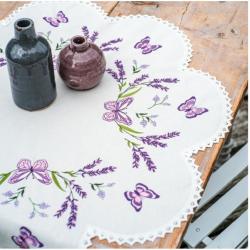 Kit Nappe Lavande  • Nappe à broder - Vervaco