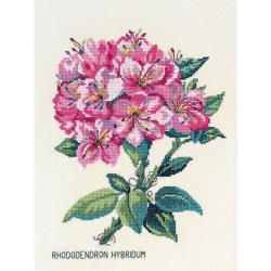 Rhododendron rose – Kit point de croix Permin of Copenhagen