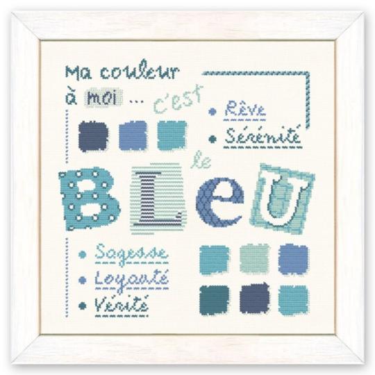 Mes Couleurs... Bleu - Fiche Point de Croix X003 - Lilipoints