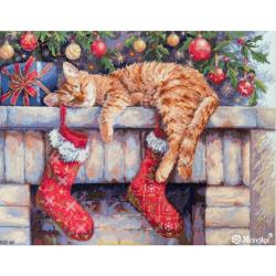 L’Assistant du Père Noël  - Kit point de croix - Merejka