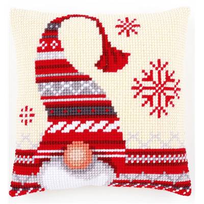 Lutin de Noël 3 - kit Coussin gros trous - Vervaco