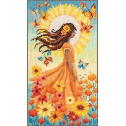 Fille avec le Soleil - Kit point de croix  - Vervaco