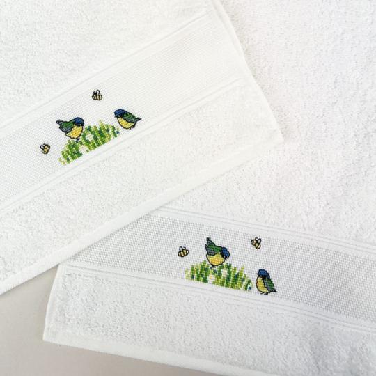 Mésanges - Kit Serviettes à broder - Permin of Copenhagen