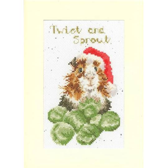 Hamster de Noël - Kit Carte de Voeux - Bothy Threads