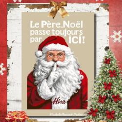 Par ICI Père-Noël - Fiche point de croix - Isabelle Vautier