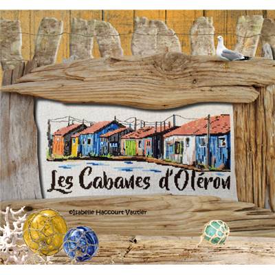 Les Cabanes d'Oléron - Fiche point de croix - Isabelle Vautier