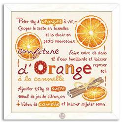 Confiture d'Orange à la Cannelle fiche point de croix G024 - Lilipoints