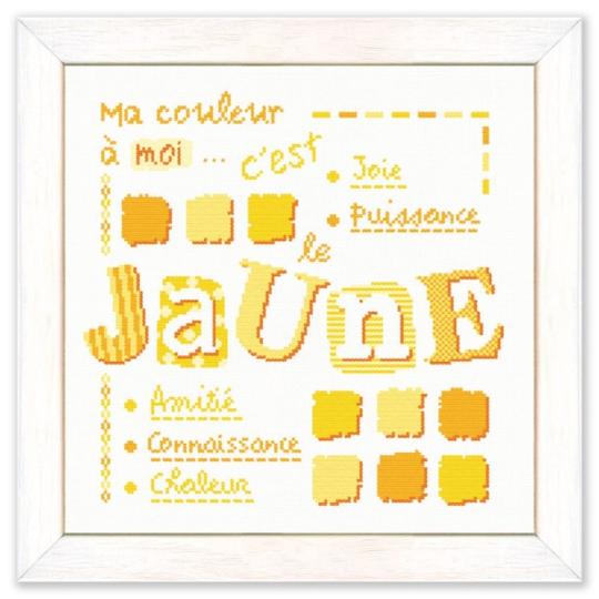 Mes Couleurs... Jaune - Fiche Point de Croix X006 - Lilipoints
