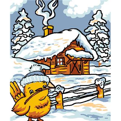 Hiver - Kit canevas pour enfant  - Luc Créations