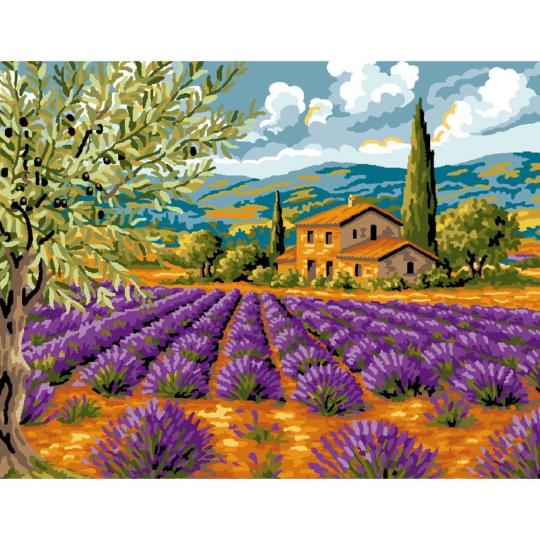 Canevas pénélope Paysage provençal  - Luc Créations