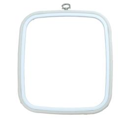 Cadre Flexihoop carré 18 x 20 cm – Blanc - Nurge 