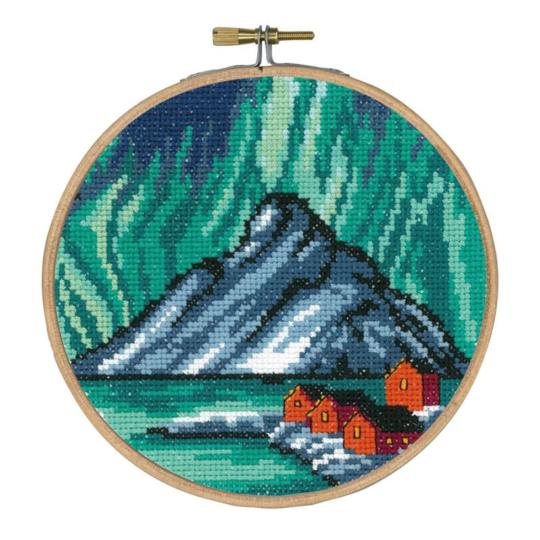 Northern lights Lofoten – Kit point de croix - Permin of Copenhagen