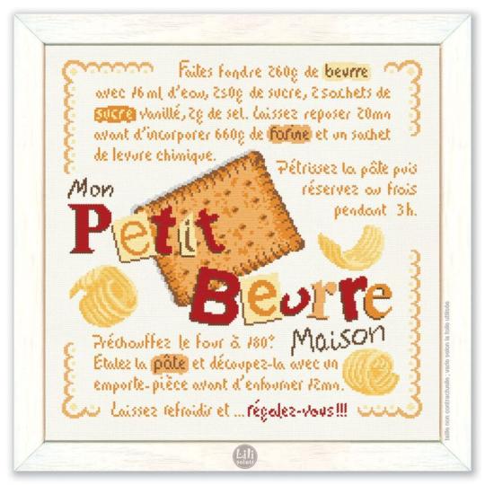 Mon Petit Beurre - Fiche point de croix G058 - Lilipoints
