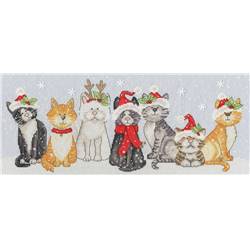 Kit Point De Croix Design Works – Bouquet Avec Chat – 36x48 Cm Sur Aida 14ct – Niveau Difficile