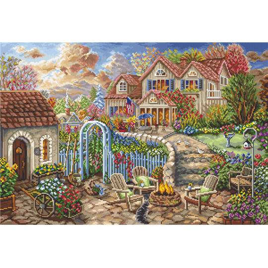 Retraite dans le Jardin - Kit point de croix - LETISTITCH