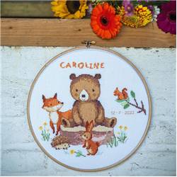 Animaux de la Forêt- Kit point de croix Naissance - Vervaco