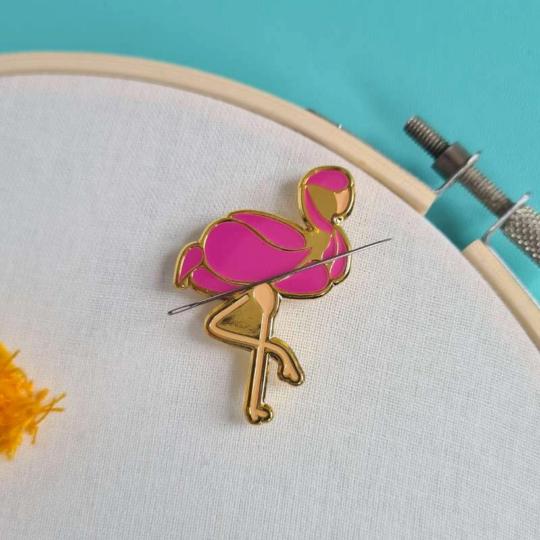 Porte-aiguilles aimanté - Flamand Rose