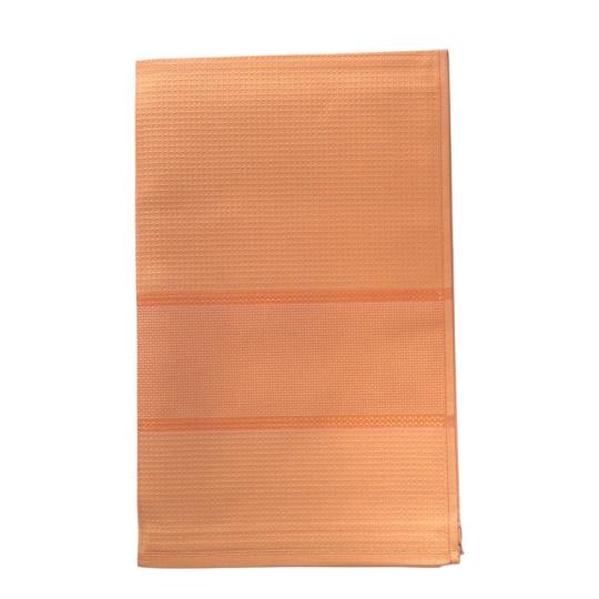 Torchon Nid d'abeille à broder 100% coton - Orange