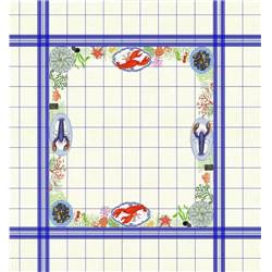 Fruits de Mer - Nappe à broder 140 x 140 cm - Le Bonheur des Dames