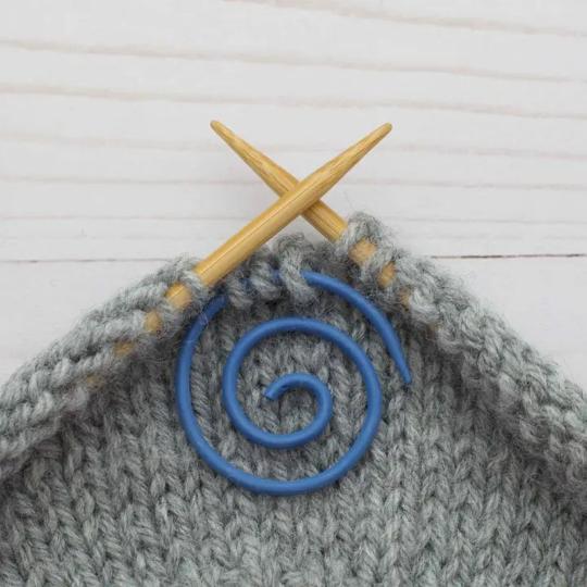 Spirale à torsades pour Tricot - Bleu