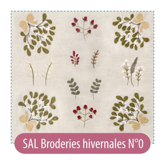 Broderies Hivernales -Angles/Petits motifs - Kit SAL Un chat dans l'aiguille