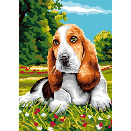 Basset Hound - Canevas Pénélope - Luc Créations