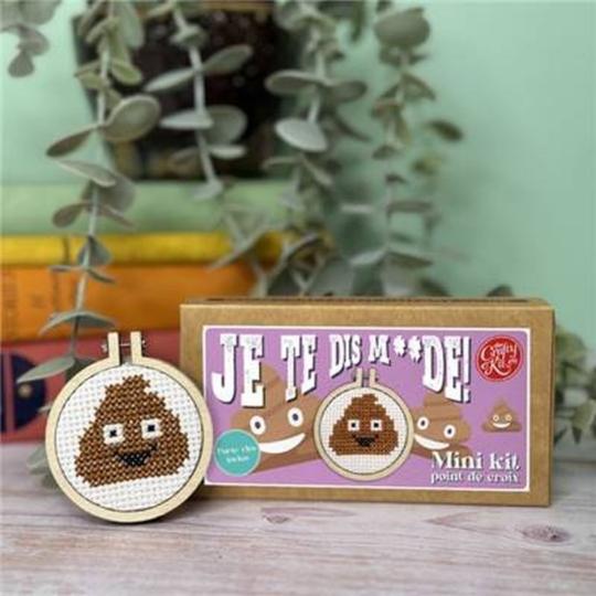 Je te dis "M**de" - Mini kit point de croix - The Crafty Kit Company