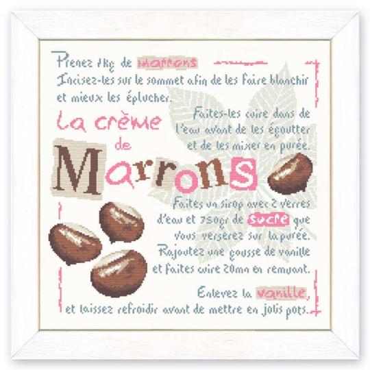 La Crème de Marrons - Fiche point de croix Lilipoints