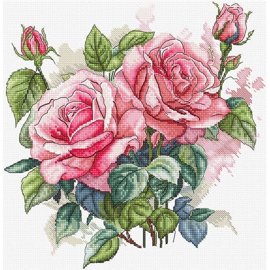Fleur Rose  - Kit point de croix - LETISTITCH