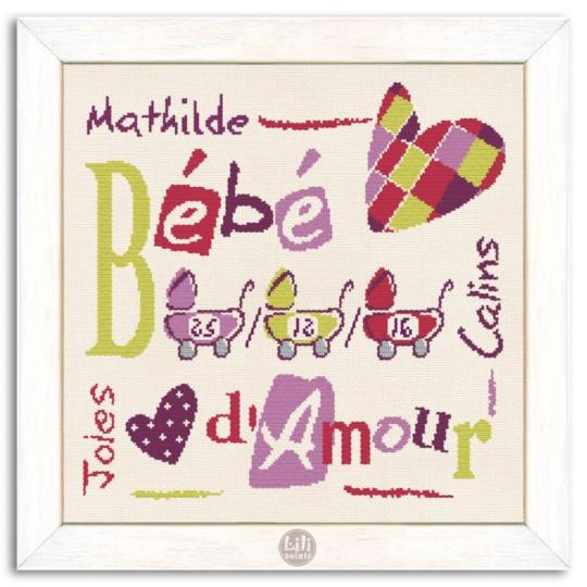 Bébé d'Amour - Fiche point de croix B005 - Lilipoints