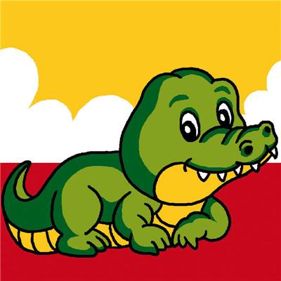 Crocodile  - Kit canevas pour enfant - Luc Créations
