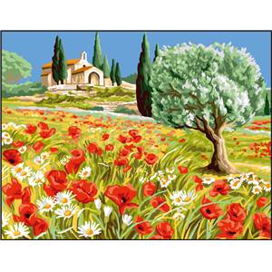 Coquelicots - Canevas Pénélope - Luc Créations