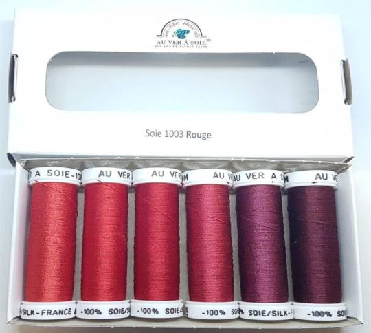 Pack 6 Nuances Soie 1003 • 50 mètres - Rouge