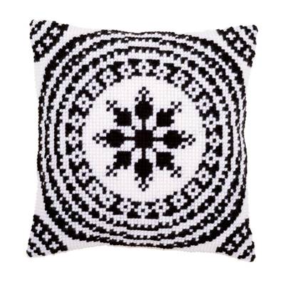 Ambiance Blanc/Noir - Kit Coussin Gros trous - Vervaco