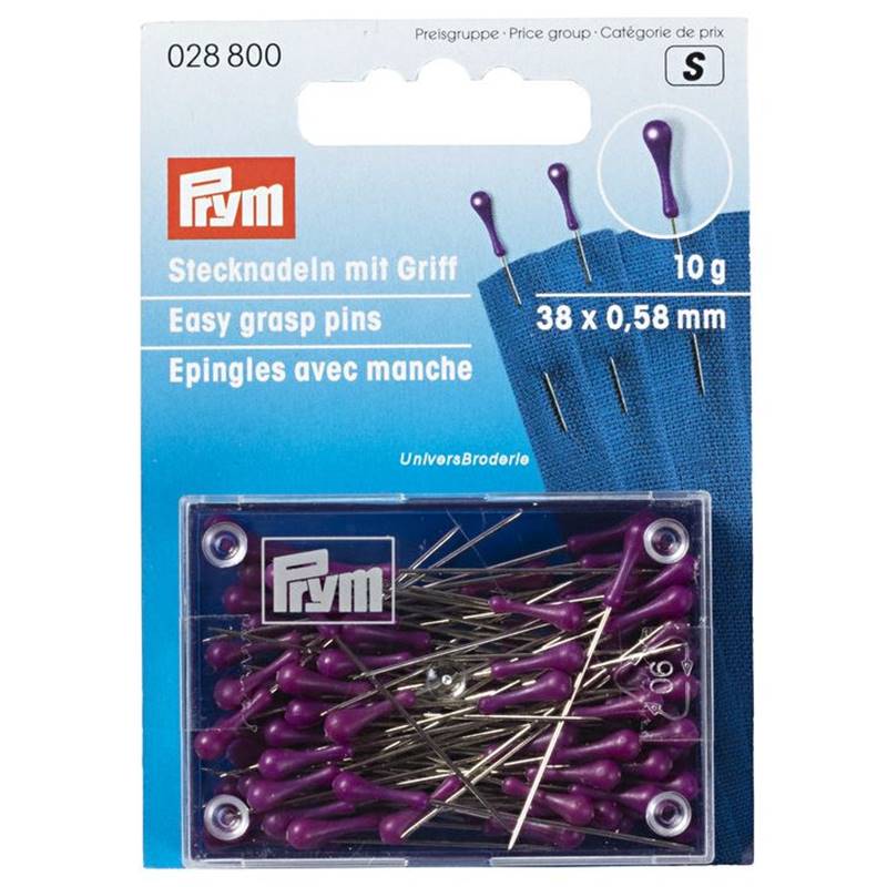 Épingles à piquer avec manche 10G (38 x 0.58mm) - Prym