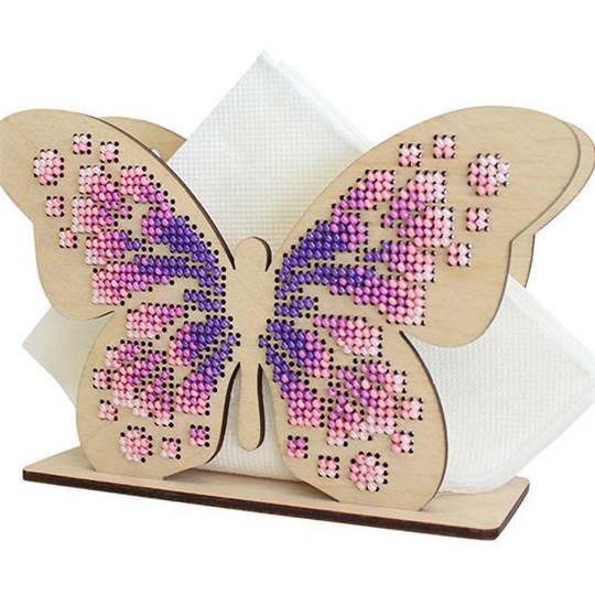 Papillon - Kit broderie Perles sur Bois - Oven