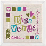 Bienvenue chez nous - Fiche point de croix W001 - Lilipoints