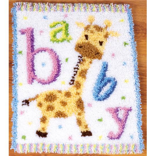 Bébé girafe II - Kit Tapis Point Noué - Vervaco