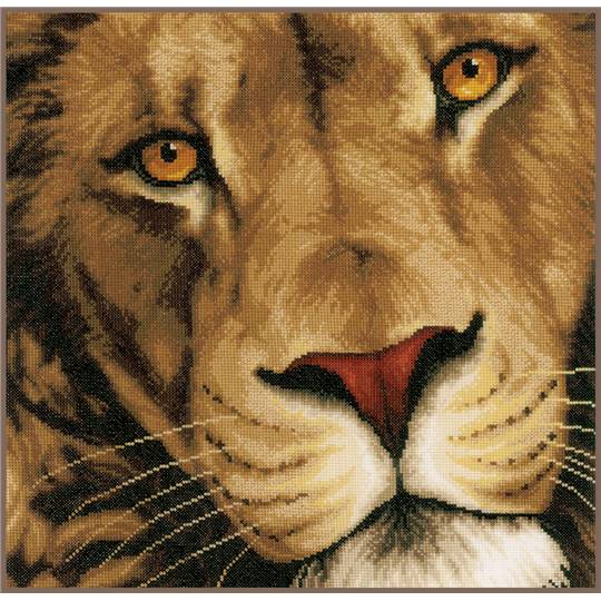 Lion Roi des Animaux - Kit point de croix - Lanarte