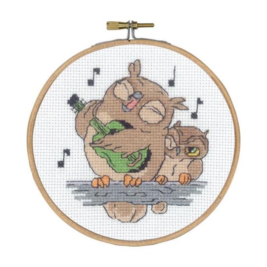 Musical Owl – Kit point de croix Permin of Copenhagen