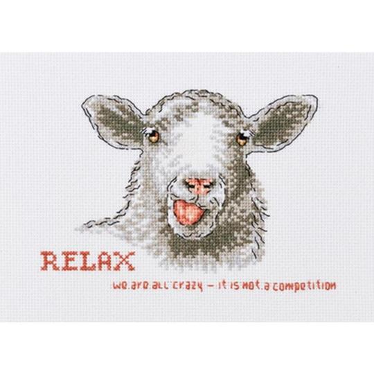 Relax, we are all crazy – Kit point de croix Permin of Copenhagen