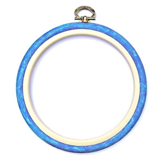 Cercle à broder Plastique 13.5 cm • Bleu - Nurge