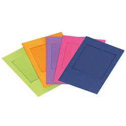 5 Cartes à Broder Carrés de Couleurs avec Enveloppes