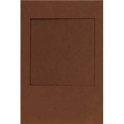 5 Cartes à Broder Carrés Marron avec Enveloppes