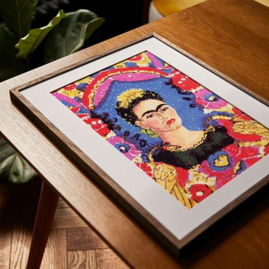 Le Cadre de Frida Kahlo - Kit point de croix  - DMC