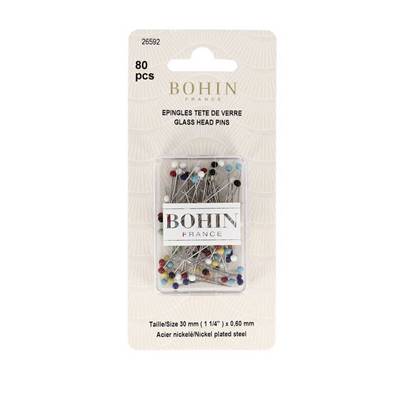 Épingles à tête de verre extra-fines (80 pièces) - Bohin