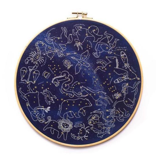 Carte des Étoiles - Kit Broderie