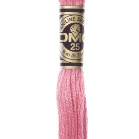 Fil à broder mouliné DMC coloris 602 Verveine Rose