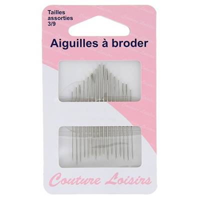 Aiguilles à broder assorties n°3/9